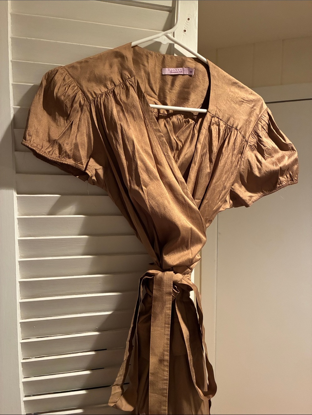 Calypso St. Barth Bronze Brown Wrap Dress